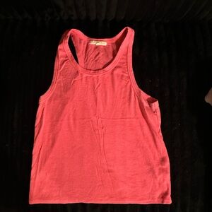 Women’s Pink Ribbed Tank Top
